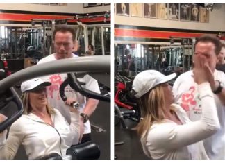 VIDEO. Vezi cum o antrenează Arnold Schwarzenegger pe Nadia Comăneci VIDEO. Vezi cum o antrenează Arnold Schwarzenegger pe Nadia Comăneci