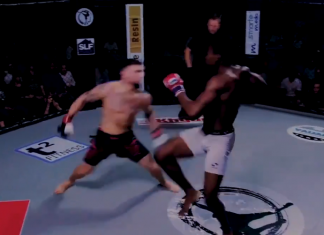 VIDEO. Brutal! A fost făcut KO înainte de terminarea anunțului făcut de comentator! VIDEO. Brutal! A fost făcut KO înainte de terminarea anunțului făcut de comentator!