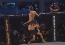 VIDEO. Vezi cel mai violent KO prin flying knee! VIDEO. Vezi cel mai violent KO prin flying knee!