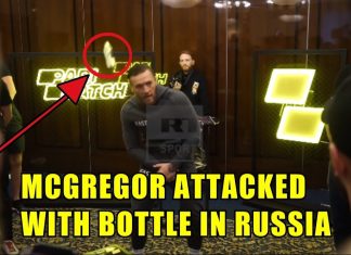 VIDEO. Conor McGregor a fost atacat cu o sticlă de apă la conferința sa de presă din Rusia! VIDEO. Conor McGregor a fost atacat cu o sticlă de apă la conferința sa de presă din Rusia!