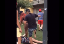 VIDEO. A fost lăsat lat de la un picior în cap! VIDEO. A fost lăsat lat de la un picior în cap!