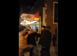 VIDEO. Nu te pune cu o bestie de om în fața unui club!