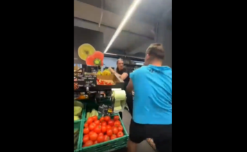 VIDEO. Bătaie cu sânge în Mega Image! VIDEO. Bătaie cu sânge în Mega Image!
