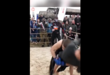 VIDEO. Un knockout rapid în nisip la o luptă improvizată de MMA! VIDEO. Un knockout rapid în nisip la o luptă improvizată de MMA!