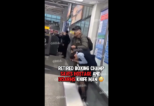 VIDEO. Un fost boxer reușește să dezarmeze o persoană care amenința cu cuțitul! VIDEO. Un fost boxer reușește să dezarmeze o persoană care amenința cu cuțitul!