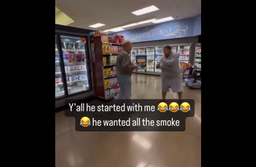 VIDEO. O femeie l-a făcut KO pe un bărbat într-un supermarket!