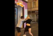 VIDEO. A atins o femeie pe stradă și aceasta a ripostat imediat! VIDEO. A atins o femeie pe stradă și aceasta a ripostat imediat!