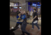 VIDEO. Bătaie de stradă oprită într-un mod exemplar de poliție! VIDEO. Bătaie de stradă oprită într-un mod exemplar de poliție!